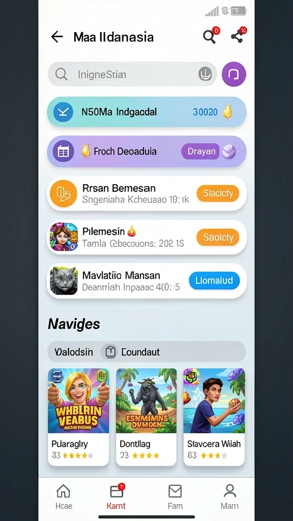 hokigame - Screenshot dari mode multiplayer dengan teman-teman.